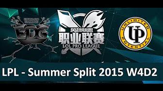 EDG vs UP Tencent LPL Summer Split 2015 W4D2 Edward Gaming vs Unlimited Potential Game 1 highlights thumbnail