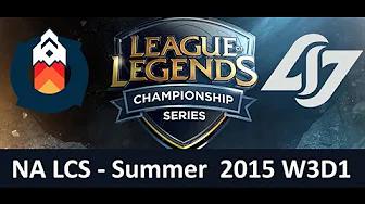 GV vs CLG NA LCS Championship series Summer Split 2015 W3D1 Gravity vs Counter Logic Gaming highligh thumbnail