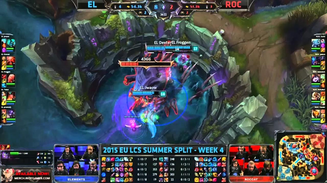 EL vs ROC EU LCS Championship series Summer Split 2015 W4D1 Elements vs Roccat Game Highlights thumbnail