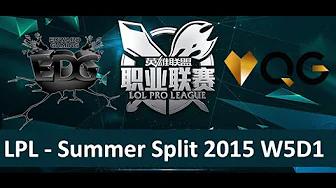 EDG vs QG Tencent LPL Summer Split 2015 W5D1 EDward Gaming vs Qiao Gu Game 1 highlights thumbnail