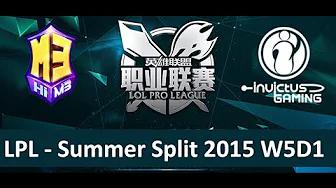 M3 vs IG Tencent LPL Summer Split 2015 W5D1 Masters 3 vs Invictus Gaming Game 1 highlights thumbnail