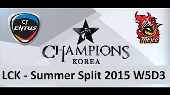 CJ vs NJ LCK Champions Summer Split 2015 W5D3 CJ Entus vs NaJin emFire game 2 highlights thumbnail