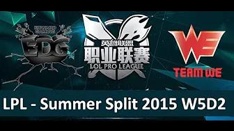 EDG vs WE Tencent LPL Summer Split 2015 W5D2 Edward Gaming vs TEAM WE Game 1 highlights thumbnail