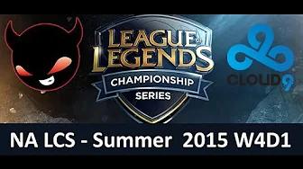 NME vs C9 NA LCS Championship series Summer Split 2015 W4D1 Enemy esports vs Cloud 9 game highlights thumbnail