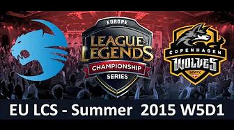 ROC vs CW EU LCS Championship series Summer Split 2015 W5D1 Roccat vs Copenhagen Wolves Game Highlig thumbnail