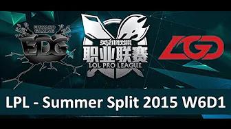 EDG vs LGD Tencent LPL Summer Split 2015 W6D1 Edward Gaming vs LGD Gaming  Game 1 Highlights thumbnail