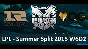 RNG vs QG Tencent LPL Summer Split 2015 W6D2 Royal Never Give Up vs Qiao Gu Game 2 Highlights thumbnail