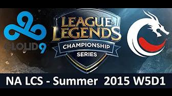 C9 vs TDK NA LCS Championship series Summer Split 2015 W5D1 Cloud9 vs Team Dragon Knights Game Highl thumbnail