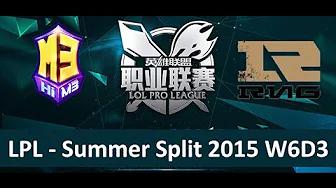 M3 vs RNG Tencent LPL Summer Split 2015 W6D3 Master3 vs Royal Never Give Up Game 1 Highlights thumbnail