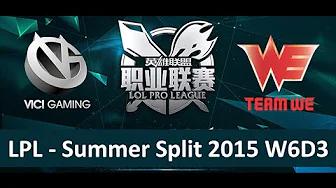 VG vs WE Tencent LPL Summer Split 2015 W6D3 LGD Vici Gaming vs Team WE Game 1 Highlights thumbnail