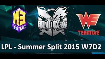 M3 vs WE Tencent LPL Summer Split 2015 W7D2 Masters 3 vs Team WE Game 1 highlights thumbnail