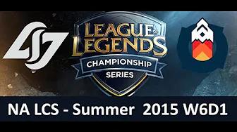 CLG vs GV NA LCS Championship series Summer Split 2015 W6D1 Counter Logic Gaming vs Gravity game hig thumbnail