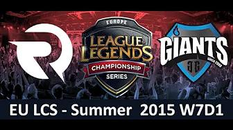 OG vs GIA EU LCS Championship series Summer Split 2015 W7D1 Origen vs Giants Gaming game Highlights thumbnail