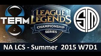 T8 vs TSM NA LCS Championship series Summer Split 2015 W7D1 Team 8 vs Team SoloMid game Highlights thumbnail