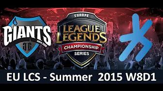 GIA vs H2K EU LCS Championship series Summer Split 2015 W8D1 Giants Gaming vs H2K game Highlights thumbnail