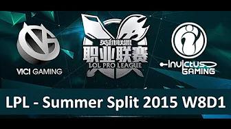 VG vs IG Tencent LPL Summer Split 2015 W8D1 Vici Gaming vs Invictus Gaming Game 1 Highlights thumbnail