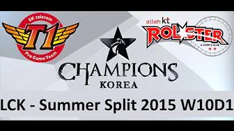 SKT vs KT LCK Champions Summer Split 2015 W10D1 SK Telecom T1 vs KT Rolster Game 1 Highlights thumbnail