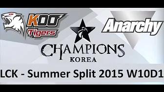 KOO vs Anarchy LCK Champions Summer Split 2015 W10D1 KOO Tigers vs Rebels Anarchy Game 2 Highlights thumbnail