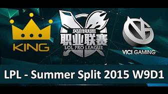 King vs VG Tencent LPL Summer Split 2015 W9D1 King vs Vici Gaming Game 1 Highlights thumbnail