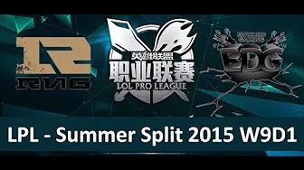 RNG vs EDG Tencent LPL Summer Split 2015 W9D1 Royal Never Give Up vs Edward Gaming Game 2 Highlights thumbnail