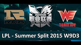 WE vs RNG Tencent LPL Summer Split 2015 W9D3 Team WE vs Royal Never Give Up Game 1 Highlights thumbnail