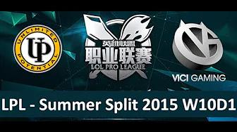 UP vs VG Tencent LPL Summer Split 2015 W10D1 Unlimited Potential vs Vici Gaming Gaming Game 1 highli thumbnail