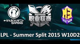 IG vs M3 Tencent LPL Summer Split 2015 W10D2 Invictus Gaming vs Masters 3 Game 1 highlights thumbnail