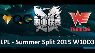 QG vs WE Tencent LPL Summer Split 2015 W10D3 Qiao Gu vs Team WE Game 2 highlights thumbnail