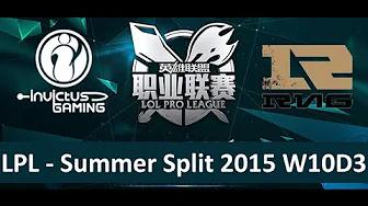 IG vs RNG Tencent LPL Summer Split 2015 W10D3 Invictus Gaming vs Royal Never Give Up Game 2 highligh thumbnail