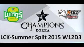 JAG vs KOO LCK Champions Summer Split 2015 W12D4 JinAir Green Wings vs Koo Tigers game 1 highlights thumbnail