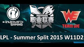 IG vs WE Tencent LPL Summer Split 2015 W11D2 Invictus Gaming vs Team WE Game 1 highlights thumbnail