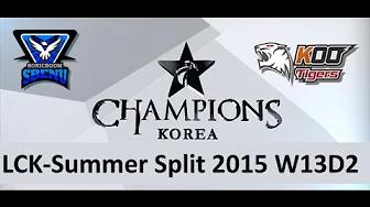 SBENU vs KOO LCK Champions Summer Split 2015 W13D2 SBENU vs KOO Tigers game 1 highlights thumbnail