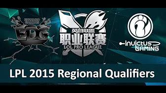 EDG vs IG Game 4 highlights Tencent LPL Regional Qualifiers 2015 Edward Gaming vs Invictus Gaming thumbnail