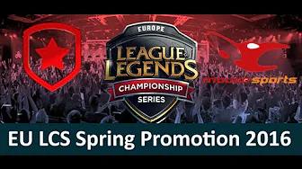 GMB vs MOU Game 3 highlights EU LCS Spring Promotion 2016 Gambit Gaming vs Mouse Sports thumbnail