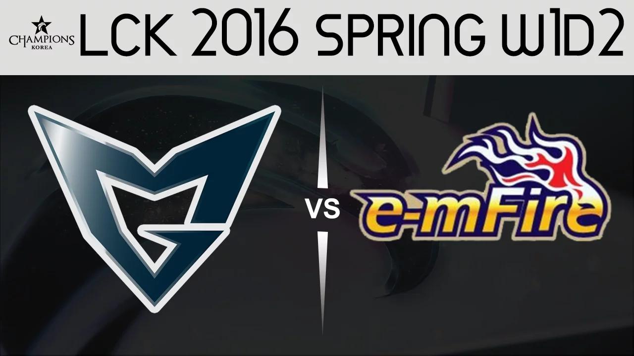 SSG vs EMF Game 1 Highlights LCK Champions 2016 Spring W1D2 Samsung Galaxy vs e mFire thumbnail