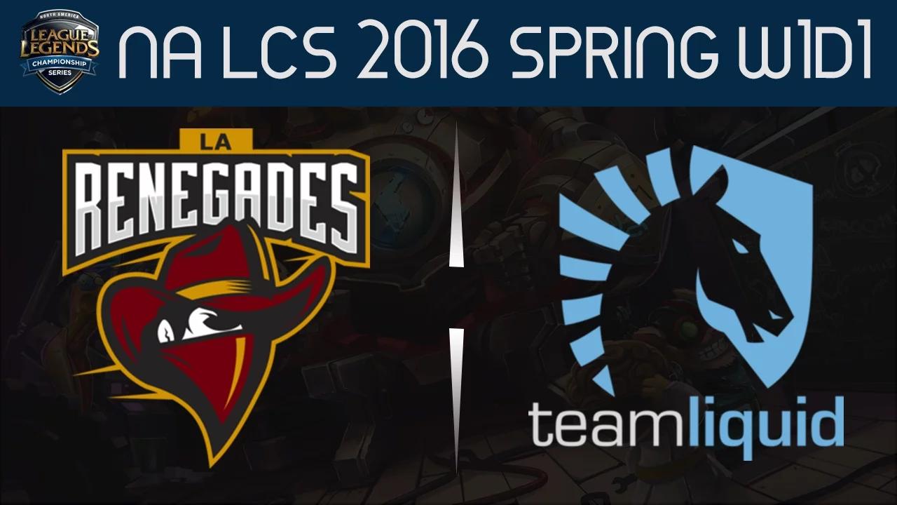 REN vs TL Game highlights NA LCS Spring 2016 Renegates vs Team Liquid thumbnail