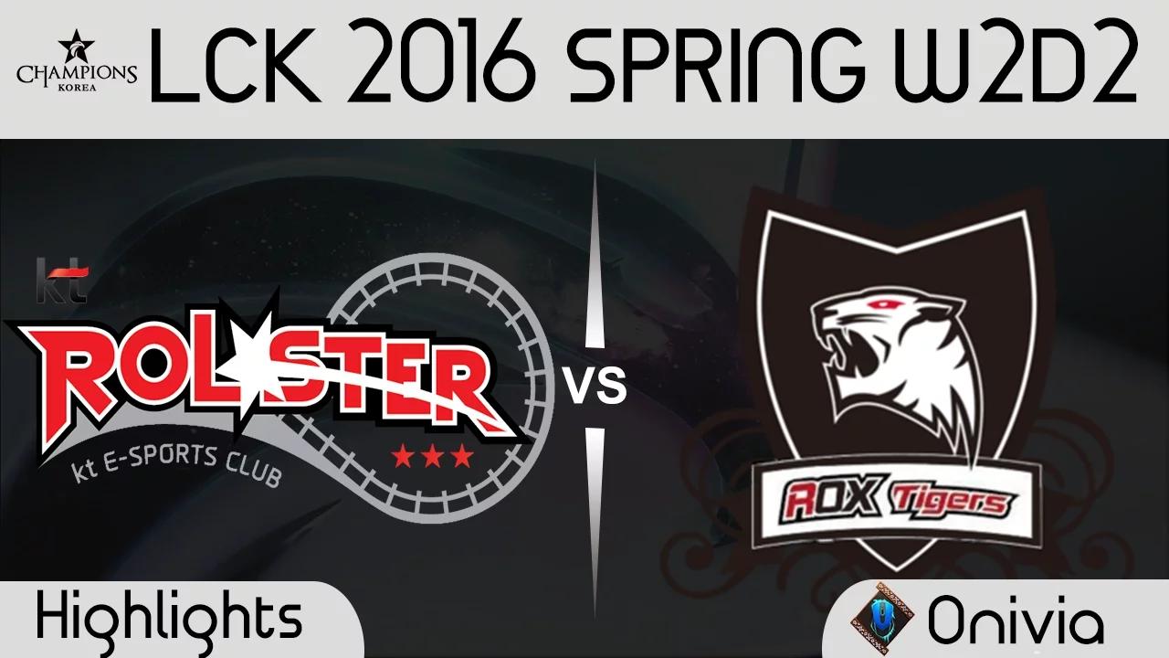 KT vs ROX Game 2 Highlights LCK Champions 2016 Spring W2D2 KT Rollster vs ROX Tigers thumbnail