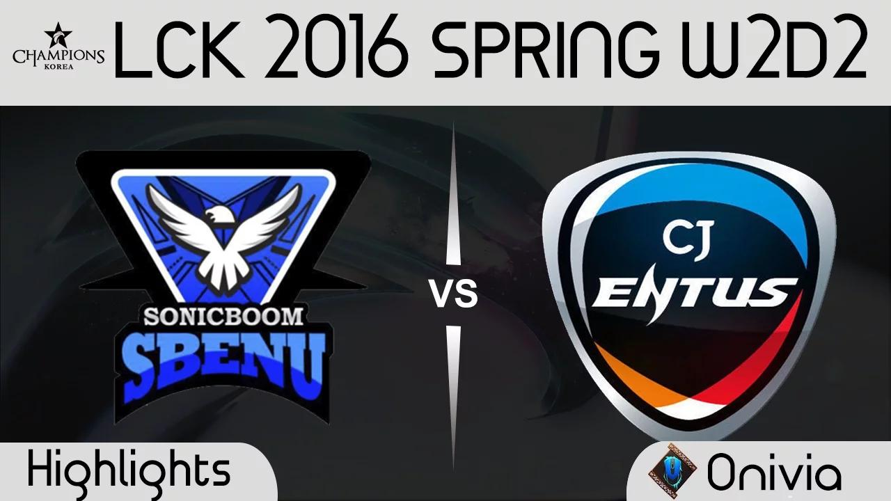 SSB vs CJ Game 1 Highlights LCK Champions 2016 Spring W2D2 SBENU vs CJ Entus thumbnail