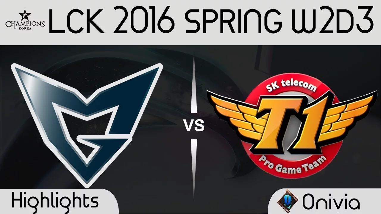 SSG vs SKT Game 1 Highlights LCK Champions 2016 Spring W2D3 Samsung Galaxy vs SK Telecom T1 thumbnail