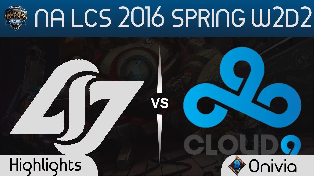 CLG vs C9 highlights NA LCS Spring 2016 W2D2 Counter Logic Gaming vs Cloud9 thumbnail