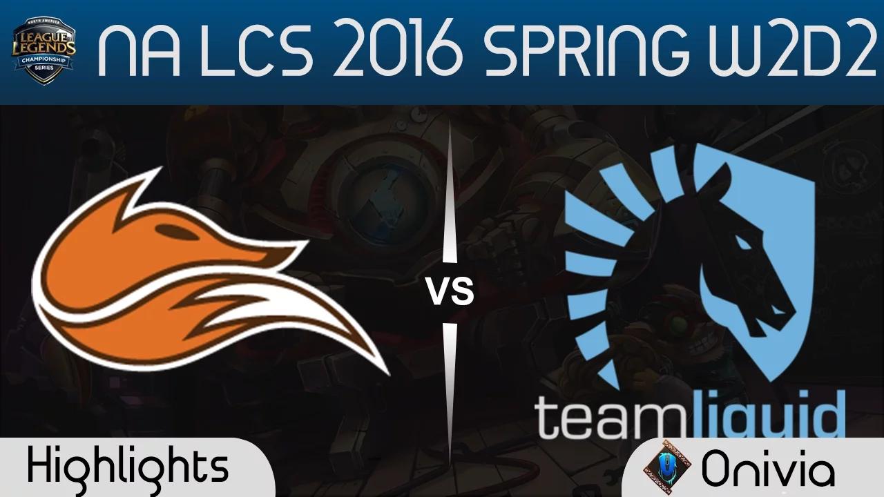 FOX vs TL highlights NA LCS Spring 2016 W2D2 Echo Fox vs Team Liquid thumbnail