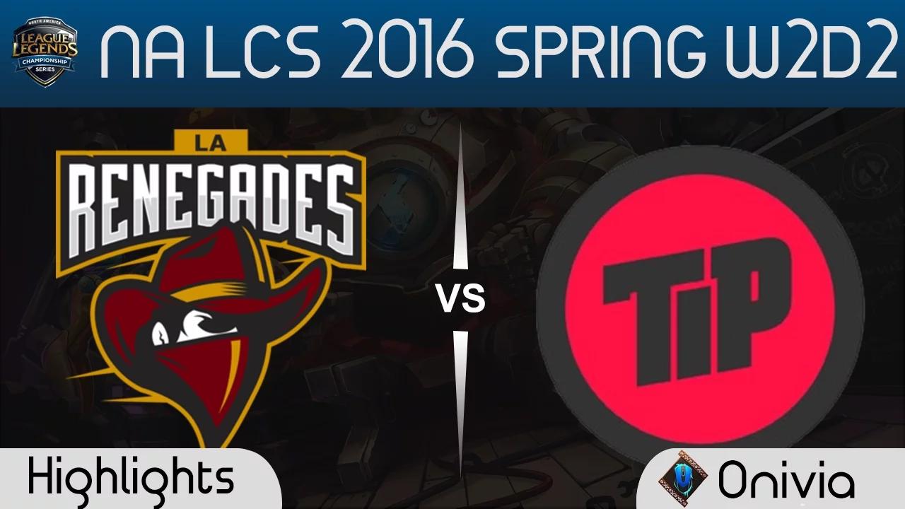 REN vs TIP highlights NA LCS Spring 2016 W2D2 Renegates vs Team Impulse thumbnail