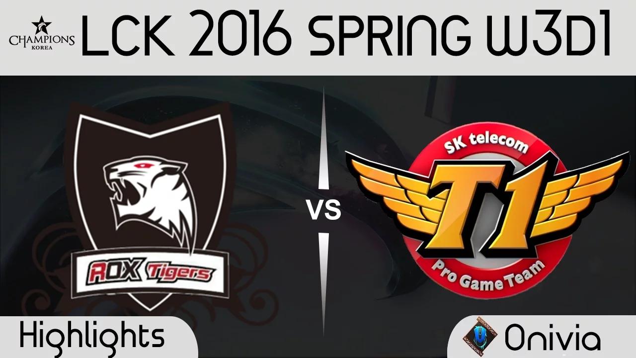 ROX vs SKT Game 3 Highlights LCK Champions 2016 Spring W3D1 ROX Tigers vs SK Telecom T1 thumbnail