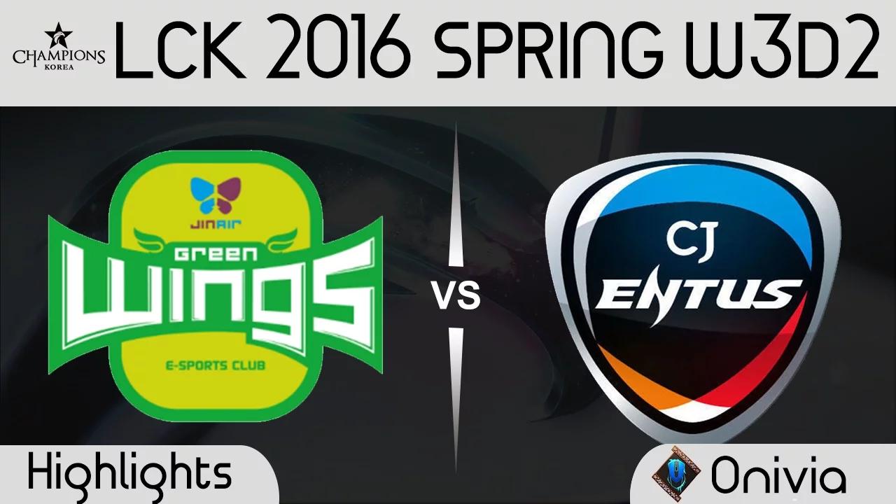 JAG vs CJ Game 2 Highlights LCK Champions 2016 Spring W3D2 JinAir Green Wings vs CJ Entus thumbnail