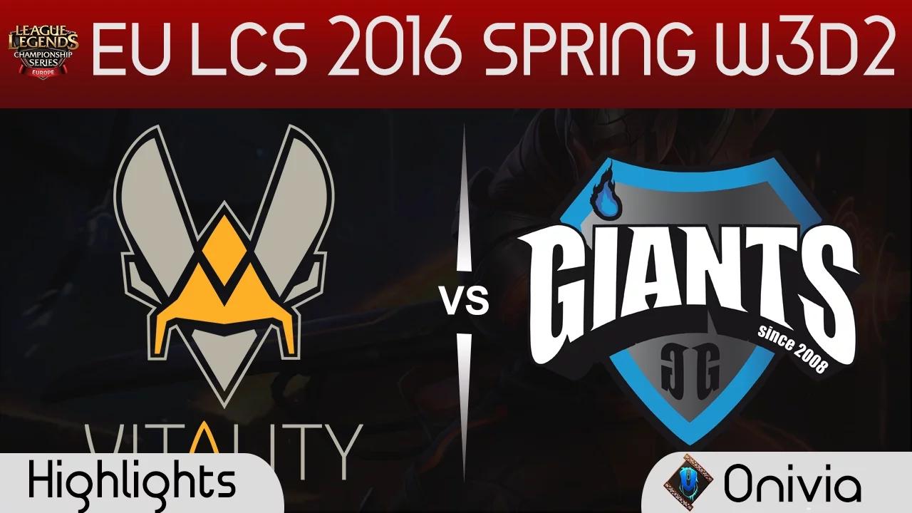 VIT vs GIA highlights EU LCS Spring 2016 W3D2 Vitality vs Giants thumbnail