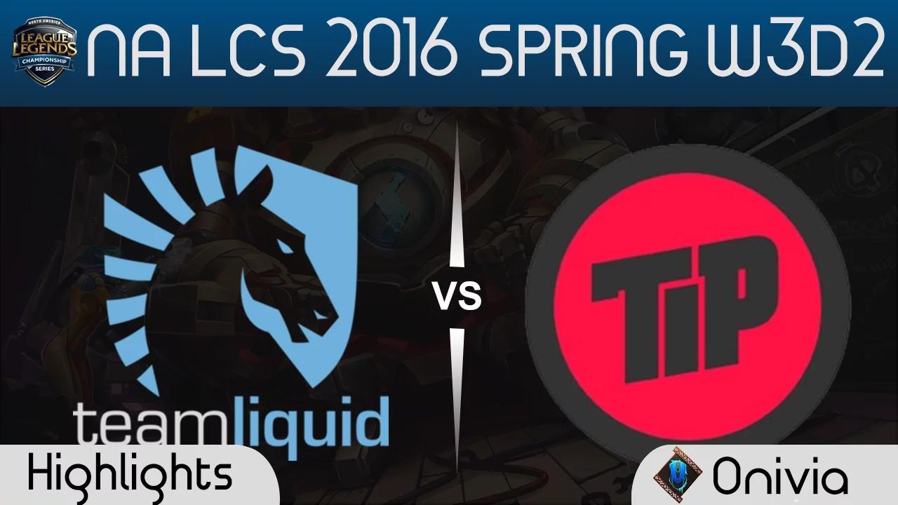 TL vs TIP highlights NA LCS Spring 2016 W3D2 Team Liquid vs Team Impulse thumbnail