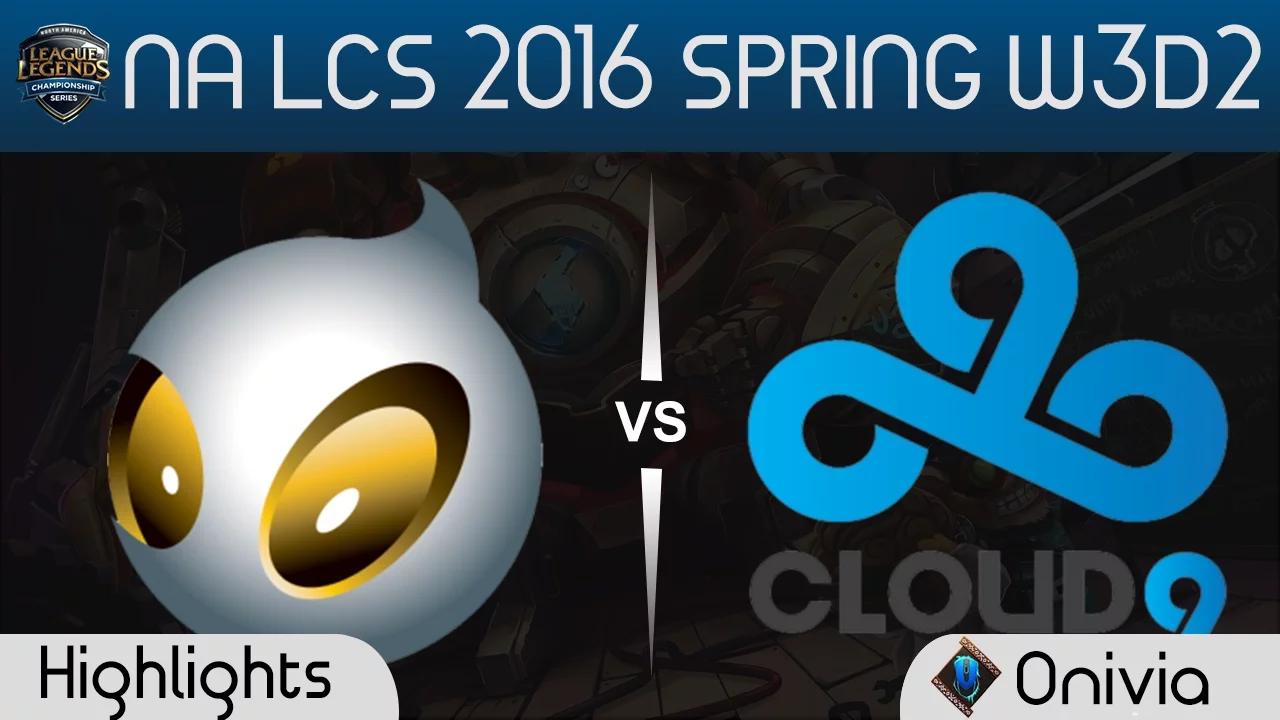 DIG vs C9 highlights NA LCS Spring 2016 W3D2 Team Dignitas vs Cloud thumbnail