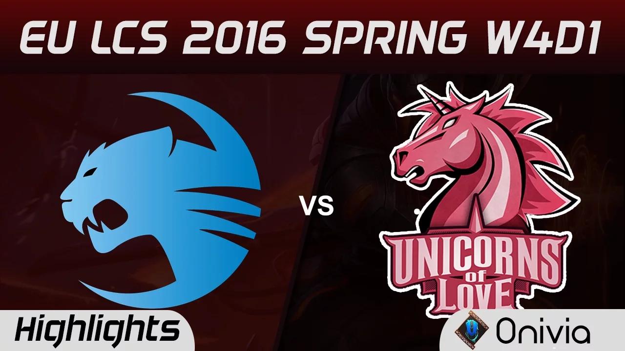 ROC vs UOL highlights EU LCS Spring 2016 W4D1 Roccat vs Unicorns of Love thumbnail