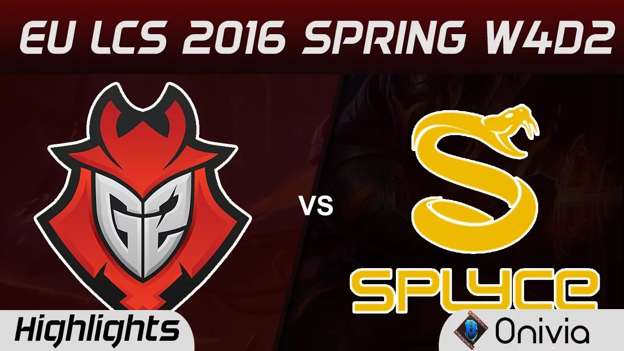 G2 vs SPY highlights EU LCS Spring 2016 W4D2 G2 Esports vs Splyce thumbnail