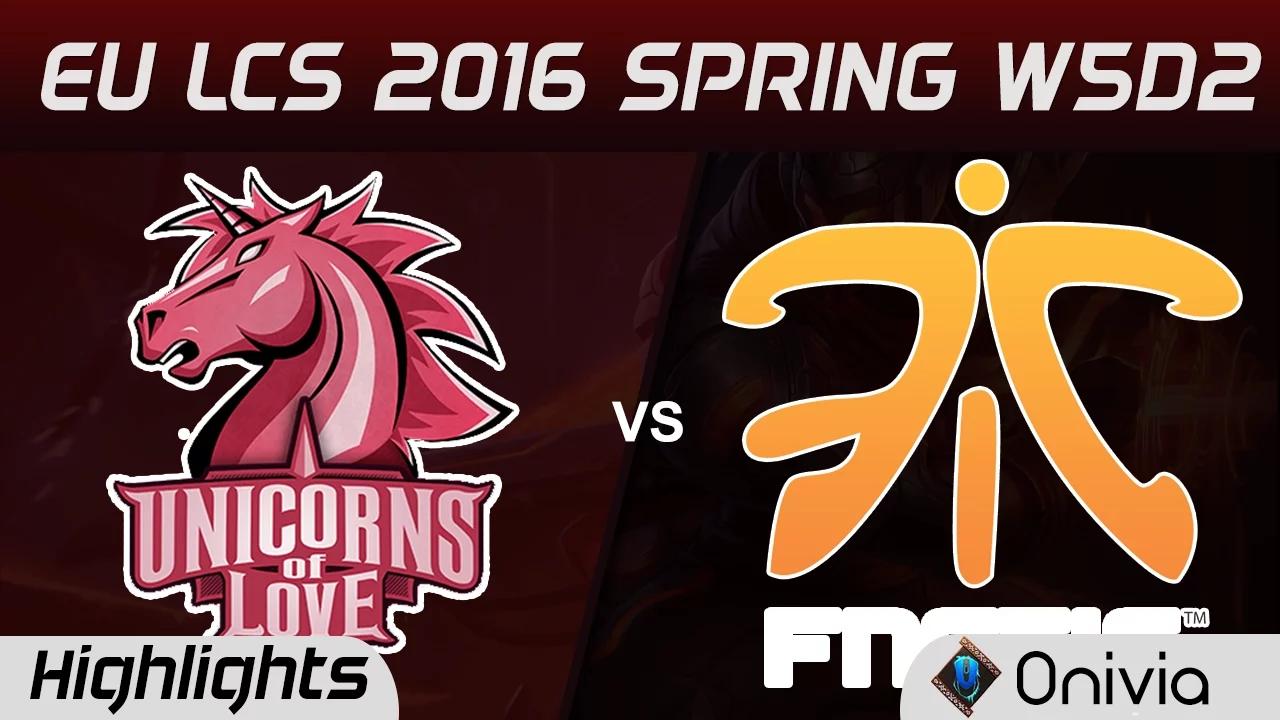 UOL vs FNC highlights EU LCS Spring 2016 W5D2 Unicorns of Love vs Fnatic thumbnail